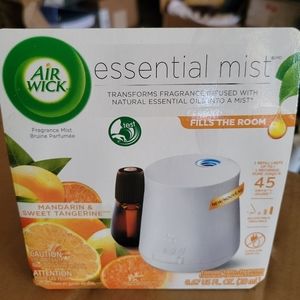 Air Wick Essential Oil Mist Diffuser Starter Kit, Mandarin & Sweet Tangerine
